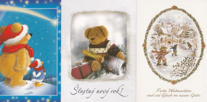 Czech Republic Toy Soviet Teddy Bear 3x Postcard s