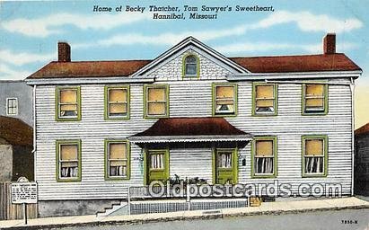 Home of Becky Thatcher, Tom Sawyer's Sweetheart Hannibal, MO, USA 1948 