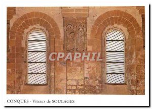 Postcard Modern Conques Stained Soulages