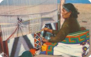 Navajo Rug Weaver - Wool Masterpieces - Native American Culture - Linen