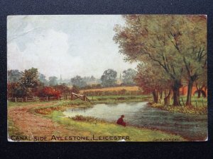 Leicestershire AYLESTONE Canal Side Artist Geo. S. Ramsay c1907 Postcard