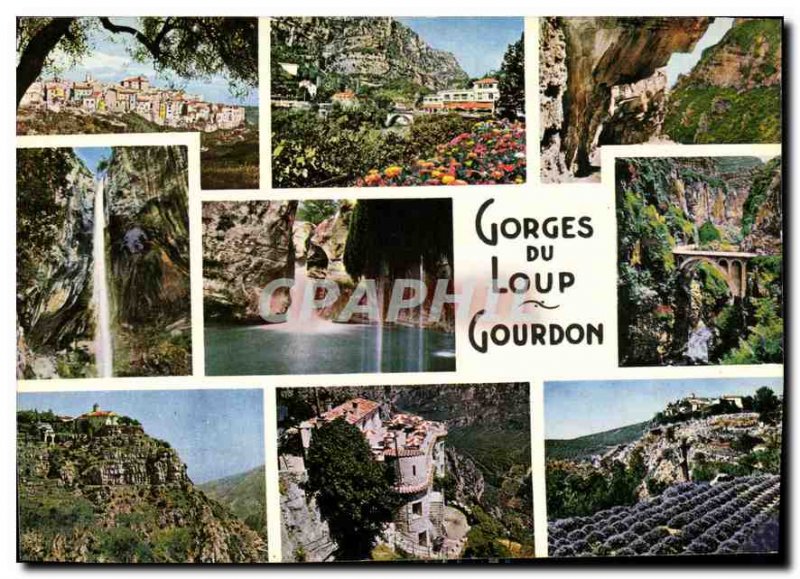 Postcard Modern Gorges du Loup Gourdon