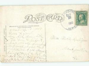 Pre-Linen Comic ROMANTIC COUPLE ON MOON AND STAR AB8376