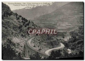 Old Postcard Electric Line Of Cerdanya Viaduct and Tunnel St Martin