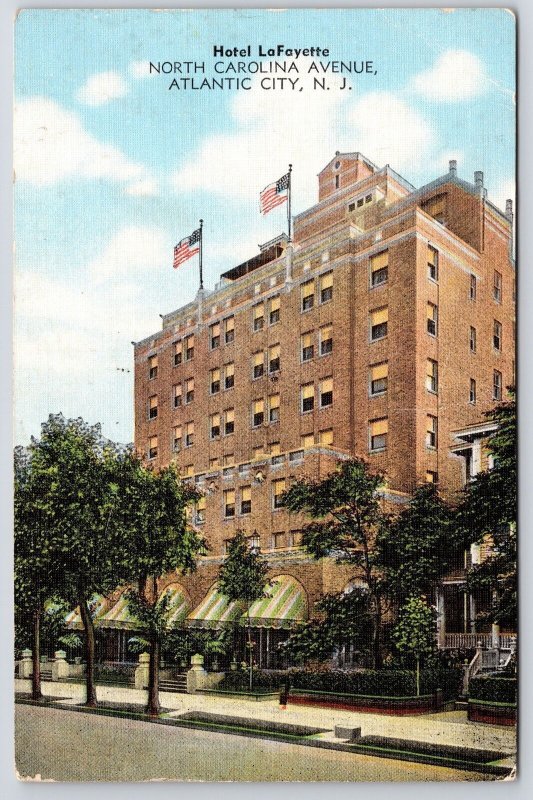 1948 Hotel Lafayette North Carolina Ave Atlantic City New Jersey Posted Postcard