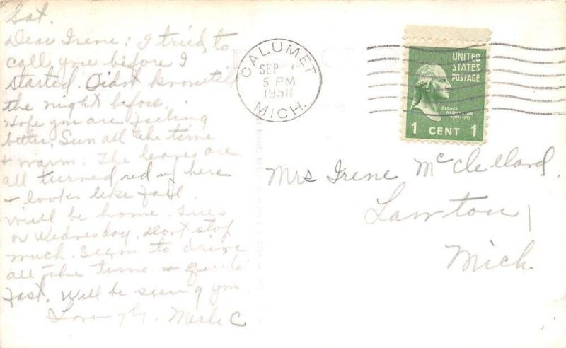 Copper Harbor Michigan Keweenaw Park Cottages Club House Real Photo PC AA73010