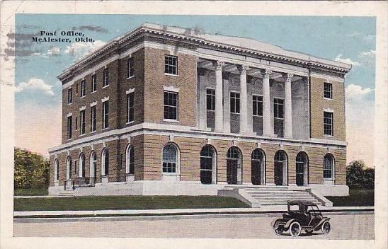 Oklahoma Mcalester Post Office 1905