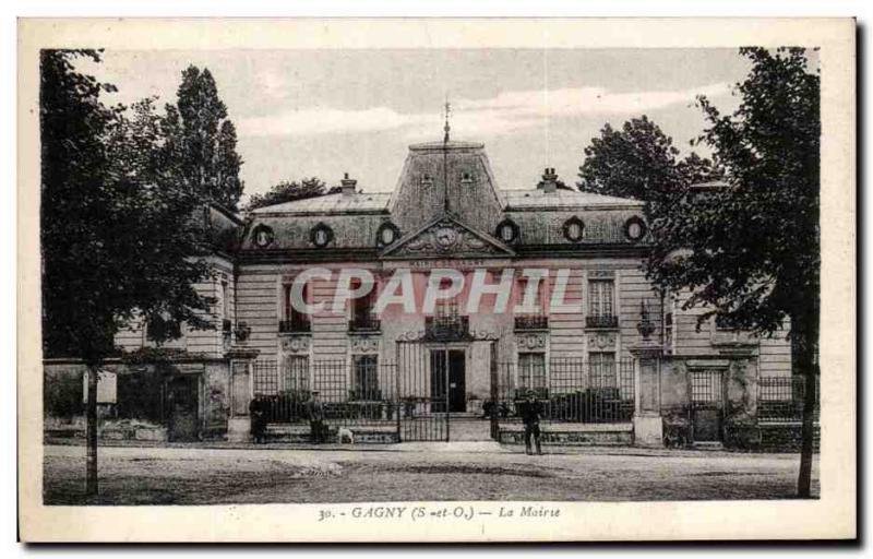 VINTAGE POSTCARD Gagny the Town hall