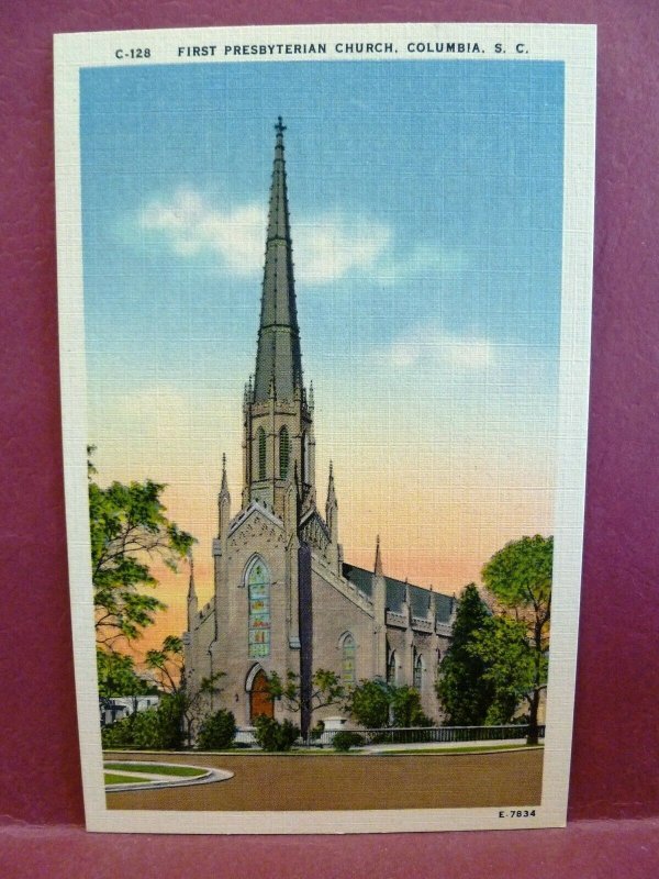 Postcard SC Columbia First Presbyterian Church