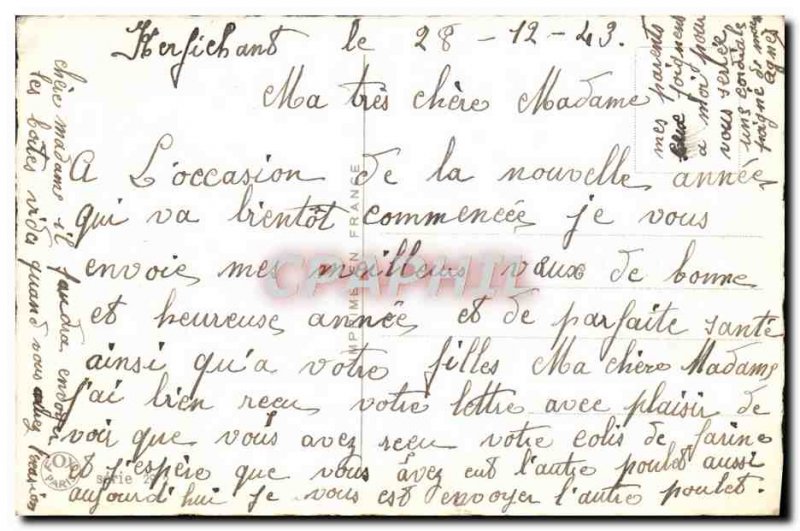 Old Postcard Fancy Happy new year