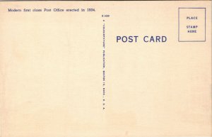 Postcard OH Ravenna Portage County US Post Office American Flag LINEN ~1940 K7