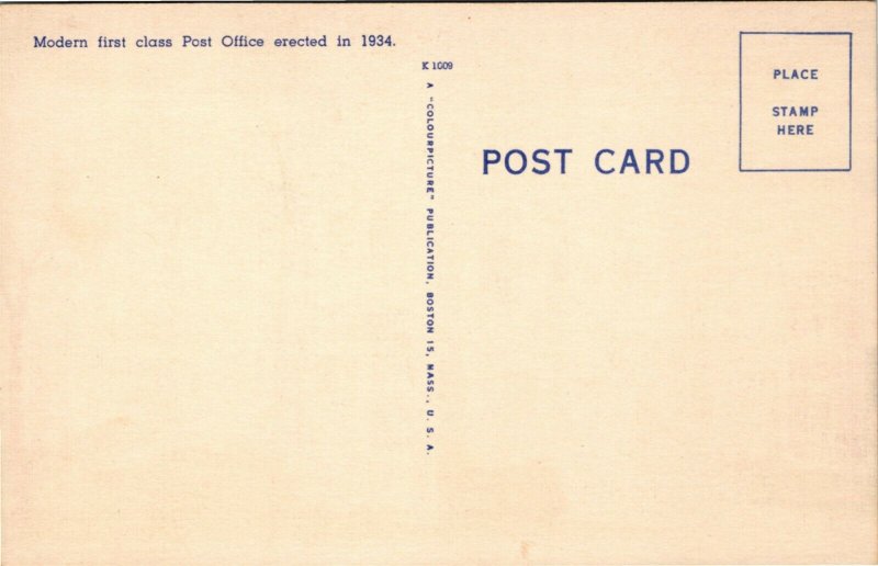 Postcard OH Ravenna Portage County US Post Office American Flag LINEN ~1940 K7