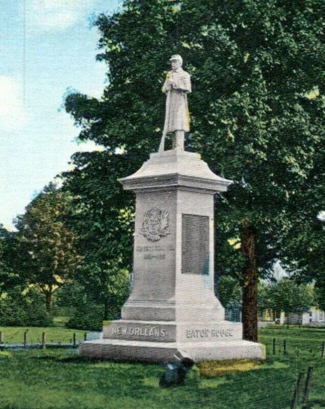 New Haven Connecticut Postcard 1910 Civil War Soldiers Monument Bay View Park MS