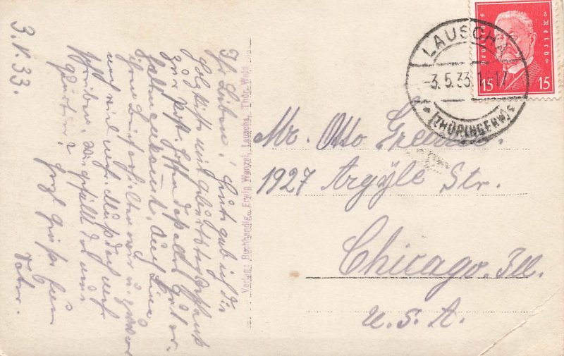 381775-Germany, Thuringia, Lauscha, RPPC, Town View