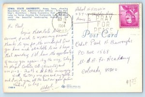 Ames Iowa Postcard Iowa State University Greetings Beardshear Hall c1964 Vintage