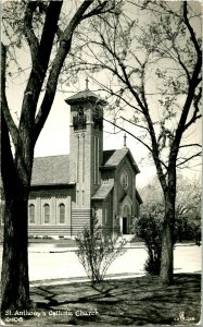 RPPC Casper Wyoming WY - St. Anthony's Catholic Church UNP Postcard T19