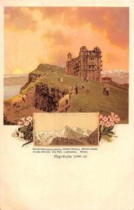 Rigi Kulm Switzerland Castle and Mountains Scenic View Antique Postcard J50516