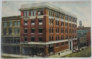 Davenport Iowa New Lane Building 1908 to Owasa IA Postcard X10