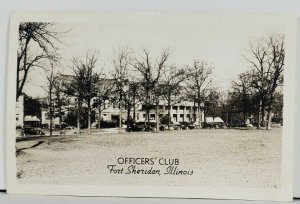 Illinois OFFICER'S CLUB Fort Sheridan ILL Rppc  Postcard Q11