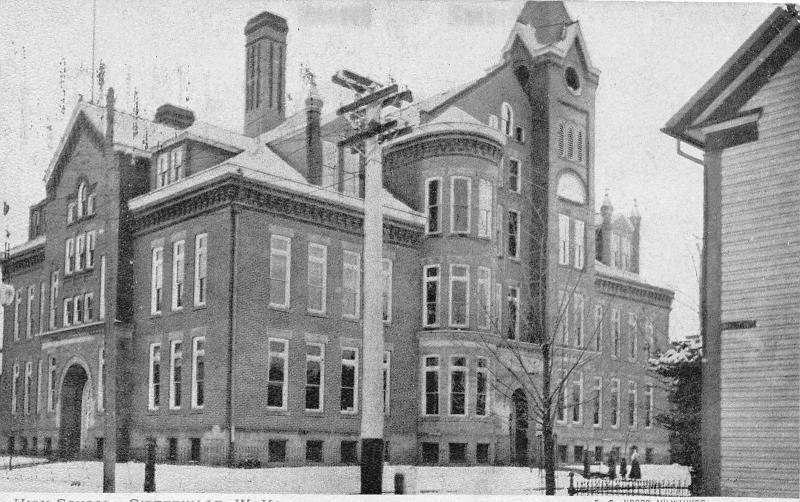 E74/ Sistersville West Virginia Postcard c1910 High School Building