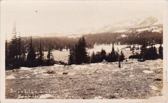 Brooklgn Lake Near Laramie Wyoming Real Photo