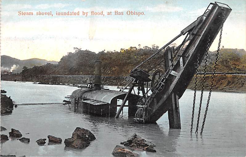 Steam Shovel, Inundated by flood Bas Obispo Panama Unused 