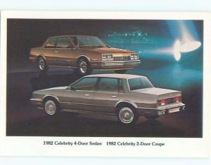 1982 Postcard Ad CHEVROLET CELEBRITY 2 DOOR COUPE & 4 DOOR SEDAN CARS AC6181@