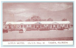 c1951 Lotus Motel U.S Hwy. 41 Nebraska Avenue Tampa Florida FL Vintage Postcard 