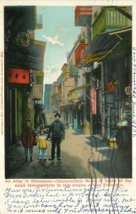 Postcard California San Francisco Chinatown 1906 Characteristic family 23-12384