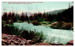 Middle Fork along the Western Pacific Railway Train Postcard Posted 1912