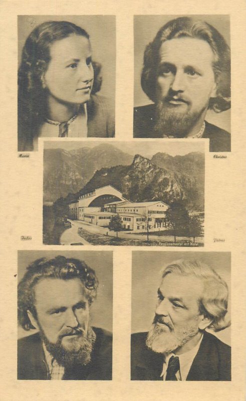 Bavaria Oberammergau Passion Play Theatre Actors vintage postcard Germany 