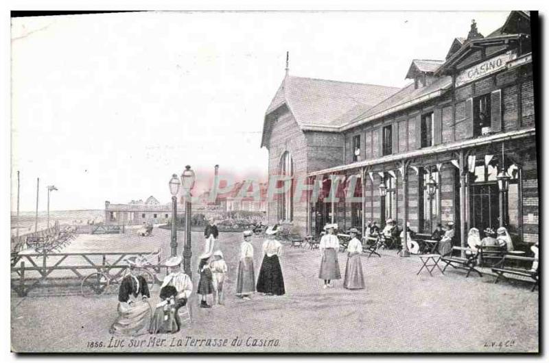 Old Postcard Luc Sur Mer Terrace Casino