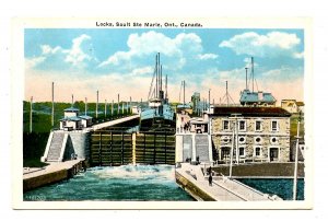 Canada - ON, Sault Ste Marie. Locks on Canal