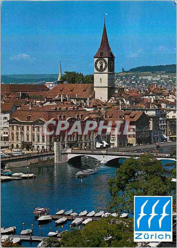 Modern Postcard Zurich an der Limmat