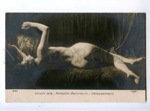 244832 Relaxation NUDE Woman by BARNOUIN Vintage SALON 1912 y