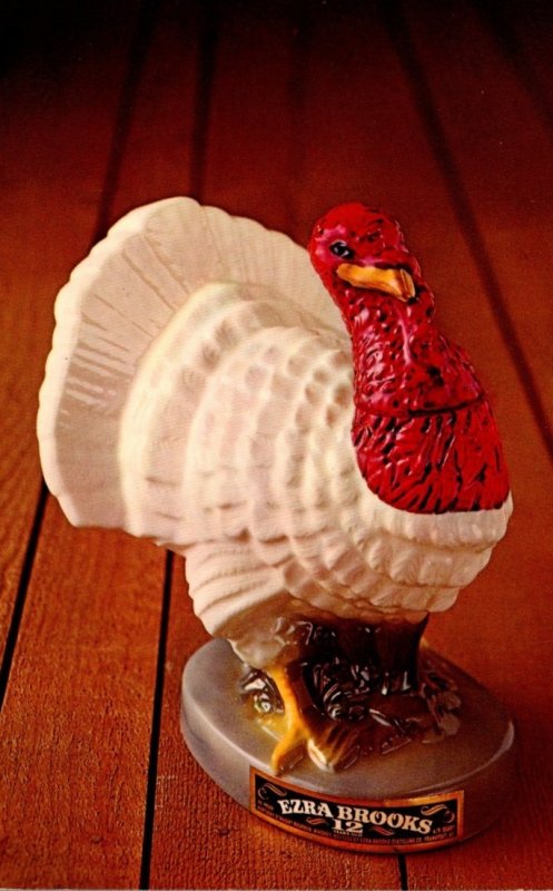 Advertising White Feather Turkey Decanter Ezra Brooks Distilling Company Fran...