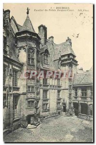 Old Postcard Bourges Palais Jacques Coeur Staircase