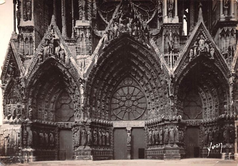 La Cathedrale, Les Portails de la fa¡ade Reims France Unused 