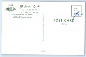 US Virgin Islands Postcard Bluebeard’s Castle Saint Thomas c1950's Vintage
