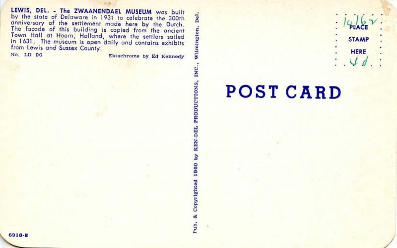 DE - Lewes. Zwaanendael House