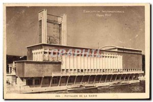 Old Postcard Paris International Exhibition 1937 radio Pavilion