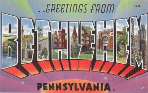 Big Letter Greetings From Bethlehem Pennsylvania