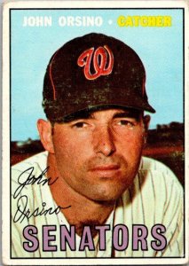 1967 Topps Baseball Card John Orsino Washington Senators sk2078