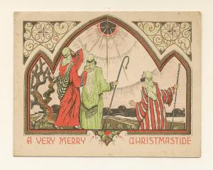 CHRISTMAS GREETINGS CARD 4X10 FT A VERY MERRY CHRISTMASTIDE