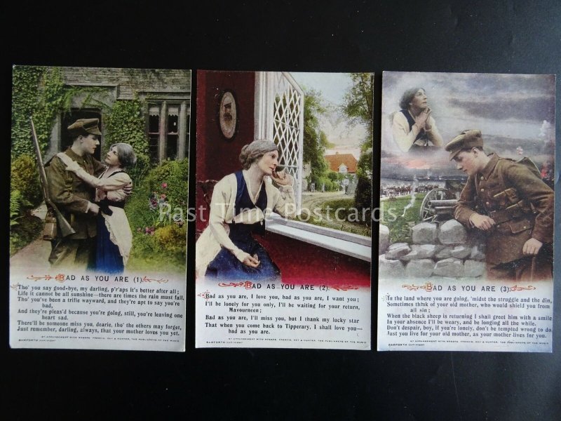 BAD AS YOU ARE - Bamforth Song Cards set of 3 No.5026