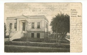 NE - Grand Island. Public Library ca 1906   (creases)