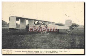 Old Postcard Jet Aviation Military Contest Reims October 1911 Colliex Voisin ...