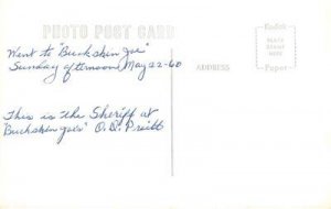 RPPC Sheriff at Buckskin Joe's O.D. Pruitt Colorado Theme Park 1960 Postcard