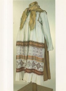 Peasant Womans Ladies Festive Costume Vologda Russia Province Postcard