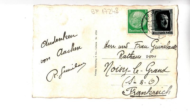 BF17248 stadttheater bad aachen germany front/back image